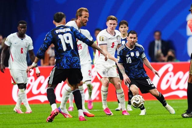 England v Argentina - FIFA World Cup, WM, Weltmeisterschaft, Fussball 2026 - Semi Finals ATLANTA, GEORGIA - JULY 15: Lionel Messi (10) of Argentina in action during the 2026 FIFA World Cup semifinal match between England and Argentina at Atlanta Stadium in Atlanta, Georgia, United States, on July 15, 2026. Evrim Aydin Anadolu Georgia United States. Editorial use only. Please get in touch for any other usage.  Copyright: x2026xAnadoluxEvrimxAydinx