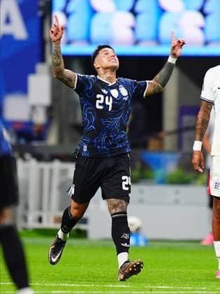 England v Argentina - FIFA World Cup, WM, Weltmeisterschaft, Fussball 2026 - Semi Finals ATLANTA, GEORGIA - JULY 15: Argentina’s Enzo Fernandez (24) celebrates during the 2026 FIFA World Cup semifinal match between England and Argentina at Atlanta Stadium in Atlanta, Georgia, United States, on July 15, 2026. Evrim Aydin Anadolu Georgia United States. Editorial use only. Please get in touch for any other usage.  Copyright: x2026xAnadoluxEvrimxAydinx