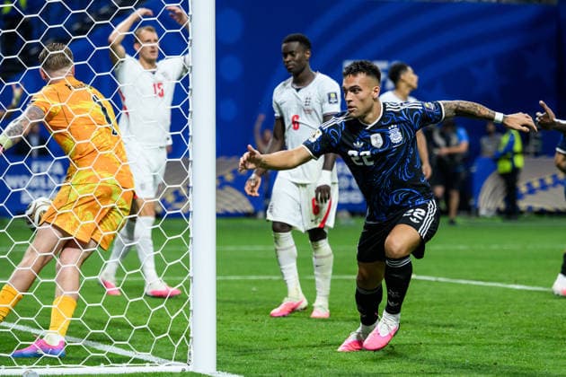 260715 Lautaro Martinez of Argentina celebrates after scoring 1-2 during the FIFA World Cup, WM, Weltmeisterschaft, Fussball 2026 semifinal football match between England and Argentina on July 15, 2026 in Atlanta. Photo: Joel Marklund BILDBYRAN kod JM JM0828 bbeng fotboll football soccer fotball vm fotbolls-vm fotball-vm fotbolls-vm 2026 fifa world cup 2026 semifinal england argentina jubel *** July 15, 2026: Lautaro Martinez of Argentina celebrates after scoring the second goal during the 2026 FIFA World Cup semifinal soccer match between England and Argentina on July 15, 2026 in Atlanta. Photo by Joel Marklund. BILDBYRAN code JM JM0828 bbeng soccer football soccer World Cup soccer World Cup 2026 FIFA World Cup 2026 semifinal England Argentina celebration  Copyright: JOELxMARKLUND BB260715JM111