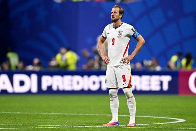 2026-07-15 England v Argentina - Semi Final - FIFA World Cup, WM, Weltmeisterschaft, Fussball 2026 ATLANTA, UNITED STATES - JULY 15: Harry Kane of England dissapointed during the Semi Final - FIFA World Cup 2026 match between England and Argentina at Atlanta Stadium on July 15, 2026 in Atlanta, Georgia. (Photo by Pablo Morano BSR Agency) Atlanta United States Content not available for redistribution in The Netherlands directly or indirectly through any third parties. Copyright: xBSRxAgencyx
