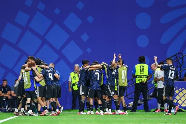 RECORD DATE NOT STATED FIFA World Cup, WM, Weltmeisterschaft, Fussball 2026 - Semifinal - England v Argentina Lautaro Martinez player of Argentina celebrates his goal during the FIFA World Cup semifinal match between England and Argentina, at Atlanta Stadium, in Georgia, United States, on Wednesday, July 15, 2026.(Foto: William Volcov Brazil Photo Press IMAGO) Sports Atlanta GA United States Copyright: xWILLIAMxVOLCOVx