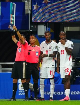 Marcus Rashford and Ivan Toney of England come off the bench England v Argentina, 2026 FIFA World Cup, WM, Weltmeisterschaft, Fussball Semi Final, Football, Atlanta Stadium, Atlanta, Georgia, USA - 15 Jul 2026Atlanta Atlanta Stadium Georgia (GA) United States of America  Copyright: xJavierxGarcia Shutterstockx 16992264dh