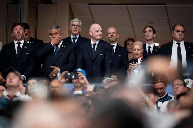 FOOTBALL : Argentina vs England Demi-finale de la Coupe du Monde de la FIFA 2026. Mercedes-Benz Stadium, Atlanta, Georgia, Etats-Unis. 15 07 2026. Gianni Infantino, prÃ sident de la FIFA  Copyright: xx