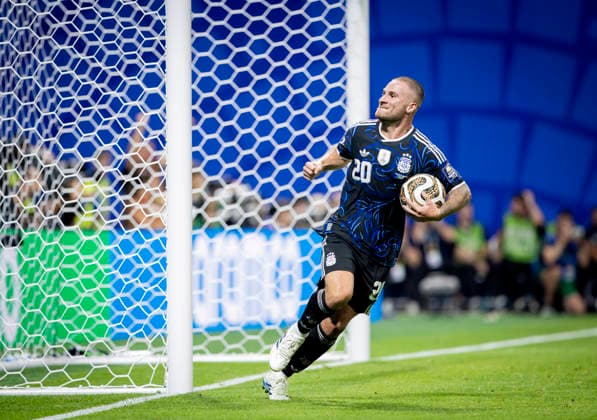 Atlanta, USA 15th Jul 2026. Goal celebration Alexis Mac Allister (ARG) England - Argentina World Cup England - Argentinien 15.07.2026 *** Atlanta, USA, July 15, 2026 Goal celebration Alexis Mac Allister ARG England Argentina World Cup England Argentina July 15, 2026