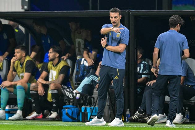 Fußball, WM 2026, 20260715, England - Argentinien. Im Bild Trainer Argentinien Lionel SCALONI. Atlanta Atlanta-Stadion Georgia Vereinigte Staaten von Amerika *** Soccer, 2026 World Cup, 20260715, England vs. Argentina. Pictured: Argentina coach Lionel SCALONI, Atlanta, Atlanta Stadium, Georgia, United States of America Copyright: Passion2Press MarkusxFischerx