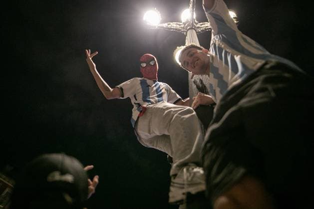 July 16, 2026, Madrid, Madrid, Spain: Argentine fans celebrate in Madrid their advancement to the 2026 World Cup final..Argentine football fans celebrate their team s qualification for the 2026 FIFA World Cup, WM, Weltmeisterschaft, Fussball final in Madrid s Puerta del Sol square after defeating England 2-1 in the semi-final...Argentina will face Spain in New York on Sunday, July 19. Argentine Fans Celebrate In Madrid Their Advancement To The 2026 World Cup Final.  - ZUMAs197 0861766134st Copyright: xSOPAxImagesx
