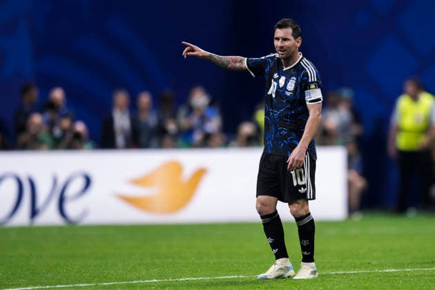 England v Argentina - FIFA World Cup, WM, Weltmeisterschaft, Fussball 2026 Lionel Messi of Argentina gestures during the FIFA World Cup 2026 semi final football match between England and Argentina. Atlanta United States Copyright: xNicolòxCampox