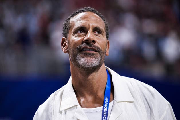 England v Argentina - FIFA World Cup, WM, Weltmeisterschaft, Fussball 2026 Rio Ferdinand looks on prior to the FIFA World Cup 2026 semi final football match between England and Argentina. Atlanta United States Copyright: xNicolòxCampox