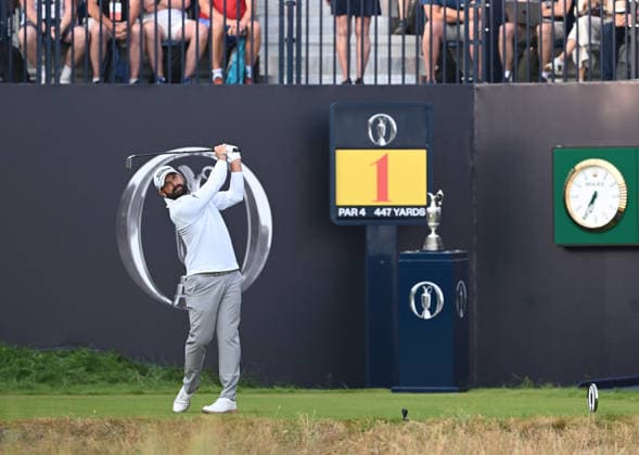 Royal Birkdale member Matthew Baldwin (ENG) takes the 1st Tee shot in the 154th Open Championship at Royal Birkdale Golf Club, Southport, England, UK 154th Open Golf Championships, Royal Birkdale, Southport, UK - 16 Jul 2026Southport Royal Birkdale United Kingdom  Copyright: xGreigxCowie Shutterstockx 16988293c