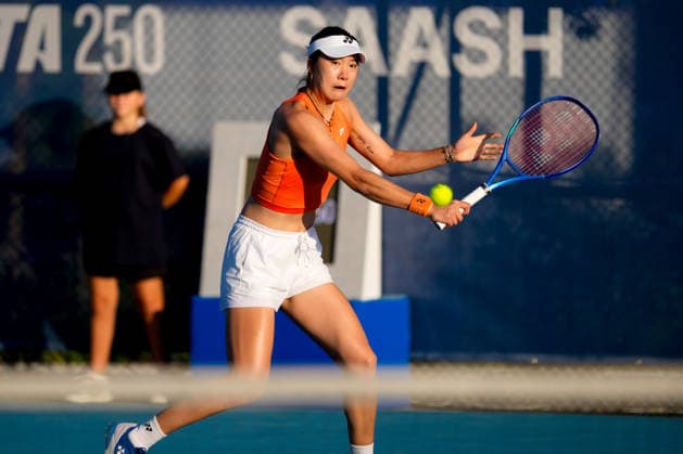 Vanda Pharmaceuticals Athens Open - Day 3 Qianhui Tang of China and her playing partner Maia Lumsden of Great Britain compete during their Round of 16 doubles match against Carmen Corley of the United States and Alexandra Osborne of Australia at the 2026 Vanda Pharmaceuticals Athens Open Women s tennis tournament at the Athens Olympic Tennis Centre in Athens, Greece, on July 15, 2026. Athens Athens Greece  Copyright: xOwenxHammondx originalFilename:hammond-2026vand260715_npLnb.jpg