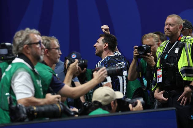 SOCCER - FIFA World Cup, WM, Weltmeisterschaft, Fussball 2026 ATLANTA,GEORGIA,USA,15.JUL.26 - SOCCER - FIFA World Cup 2026, semifinal, England vs Argentina. Image shows the rejoicing of Lionel Messi (ARG).  GEPAxpictures xStevenxDinberg