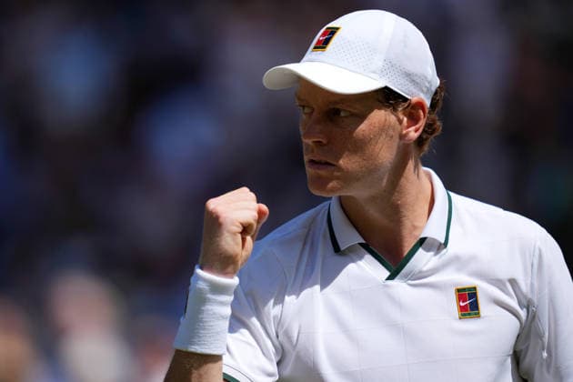 2026-07-07 The Championships - Wimbledon 2026 - Day Nine LONDON, UNITED KINGDOM - JULY 7: Jannik Sinner of Italy during Day Nine of the The Championships - Wimbledon 2026 at All England Lawn Tennis and Croquet Club on July 7, 2026 in London, England. (Photo by Marleen Fouchier BSR Agency) London United Kingdom Content not available for redistribution in The Netherlands directly or indirectly through any third parties. Copyright: xBSRxAgencyx