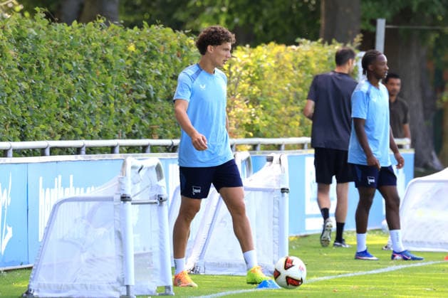 DEU, DFL, 2. FBL Hertha BSC, Training, 15.07.2026, Sportforum, Berlin, DEU, DFL, 2. FBL Hertha BSC, Training, Soufian Gouram (Hertha BSC Berlin 33) DFL - regulations prohibit any use of Photographs as image sequences and or quasi-video Berlin Sportforum Berlin Deutschland *** GER, DFL, 2nd Bundesliga Hertha BSC, Training, July 15, 2026, Sportforum, Berlin, GER, DFL, 2nd Bundesliga Hertha BSC, Training, Soufian Gouram Hertha BSC Berlin 33 DFL regulations prohibit any use of photographs as image sequences and or quasi-video Berlin Sportforum Berlin Germany Copyright: xNordphotox xEnglerx