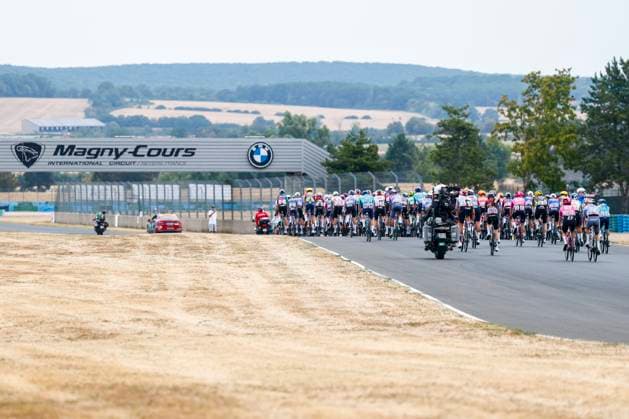 Tour de France 2026 Stage 12 CHALON-SUR-SAONE, FRANCE - JULY 16 : Illustration picture of the start of the race during stage 12 of the 113rd edition of Tour de France an UCI World Tour 2.UWT cycling road race stage for Men Elite of 181 km with start in Circuit Nevers Magny-Cours and finish in Chalon-sur-Saone on July 16, 2026 in Chalon-sur-Saone, France, 16 07 2026 Chalon-sur-Saone France  Copyright: xLucaxBettinix