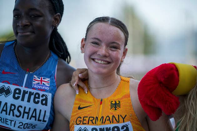 Lisa FISCHER (Germany, TSG Niefern, 100m) ITA, European Athletics U18 Championships, Athletics, 16.07.2026, ITA, European Athletics U18 Championships, Athletics, 16.07.2026, Rieti *** Lisa FISCHER Germany, TSG Niefern, 100m ITA, European Athletics U18 Championships, Track and Field, July 16, 2026, ITA, European Athletics U18 Championships, Track and Field, July 16, 2026, Rieti Copyright: xEibnerxPressefoto JanxPapenfussx EP_JPS
