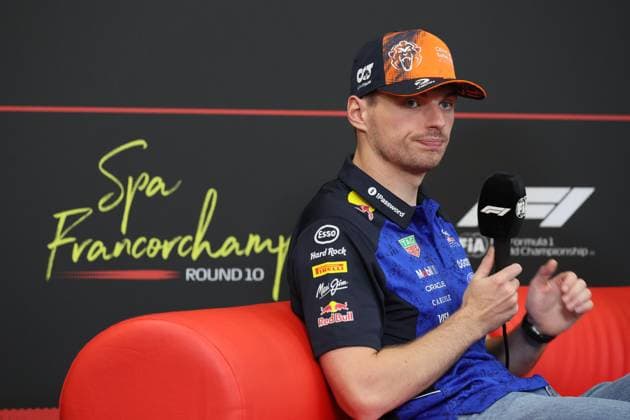 Red Bull Racing Dutch rider Max Verstappen pictured during a press conference, PK, Pressekonferenz ahead of the Grand Prix F1 of Belgium race, in Spa-Francorchamps, Thursday 16 July 2026. The Spa-Francorchamps Formula One Grand Prix takes place this weekend, from July 17th to July 19th. BENOITxDOPPAGNE  x181254207x