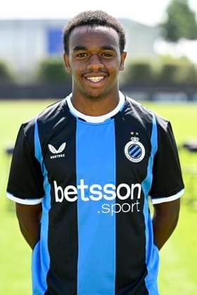 Club Brugge photo shoot 2026 - 2027 WESTKAPELLE, BELGIUM - JULY 16 : Ly Elijah pictured during the team photo shoot of Club Brugge prior the Jupiler Pro league football season 2026 - 2027 at the Alheembouw Base camp on July 16, 2026 in Westkapelle, Belgium , 16 07 2026 Westkapelle Belgium  Copyright: xNicoxVereeckenx