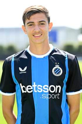 Club Brugge photo shoot 2026 - 2027 WESTKAPELLE, BELGIUM - JULY 16 : Okon-Engstler Gianluca midfielder of Club Brugge pictured during the team photo shoot of Club Brugge prior the Jupiler Pro league football season 2026 - 2027 at the Alheembouw Base camp on July 16, 2026 in Westkapelle, Belgium , 16 07 2026 Westkapelle Belgium  Copyright: xNicoxVereeckenx