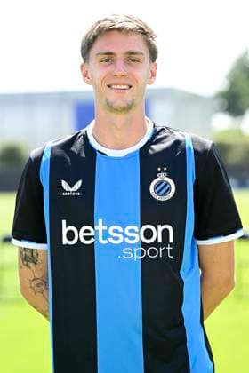 Club Brugge photo shoot 2026 - 2027 WESTKAPELLE, BELGIUM - JULY 16 : Spileers Jorne defender of Club Brugge pictured during the team photo shoot of Club Brugge prior the Jupiler Pro league football season 2026 - 2027 at the Alheembouw Base camp on July 16, 2026 in Westkapelle, Belgium , 16 07 2026 Westkapelle Belgium  Copyright: xNicoxVereeckenx