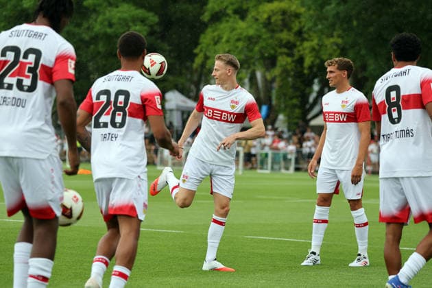 16.07.26 VfB Stuttgart Training Deutschland, Stuttgart, 16.07.2026, Fussball, Bundesliga, Saison 2026 2027, VfB Stuttgart Training: Chris Führich. *** July 16, 2026 VfB Stuttgart Training Germany, Stuttgart, July 16, 2026, Soccer, Bundesliga, 2026–2027 Season, VfB Stuttgart Training Chris Führich