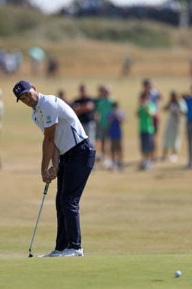 RECORD DATE NOT STATED 16Th July 2026; Royal Birkdale Golf Club, Southport, Merseyside, England; The Open Championship, Round One; Jordan Speith (USA) putts for a birdie at the 3rd green DavidxBlunsden