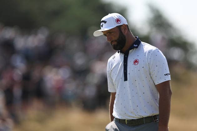 RECORD DATE NOT STATED 16Th July 2026; Royal Birkdale Golf Club, Southport, Merseyside, England; The Open Championship, Round One; Jon Rahm (ESP) studies the line of his putt at the 4th green DavidxBlunsden