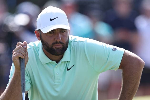 RECORD DATE NOT STATED 16Th July 2026; Royal Birkdale Golf Club, Southport, Merseyside, England; The Open Championship, Round One; Scottie Scheffler (USA) studies his putt at the 4th hole DavidxBlunsden