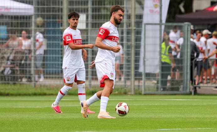 2026.07.16, Deutschland, Stuttgart, Fußball VfB Stuttgart Trainingsauftakt, Jovan Milosevic *** July 16, 2026, Germany, Stuttgart, Soccer: VfB Stuttgart Starts Training, Jovan Milosevic
