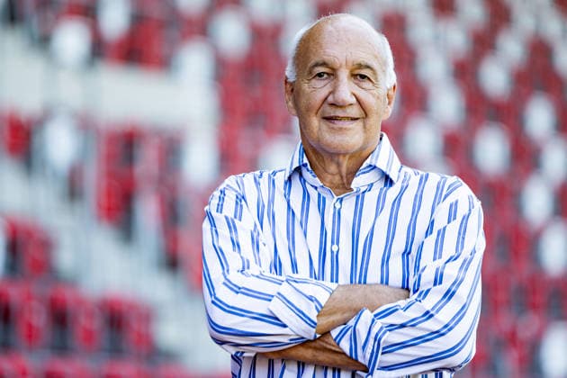 16.07.2026, GER, Fussball, Maenner, Saison 26 27, Regionalliga Nordost, FC Rot-Weiss Erfurt Media Day Presstermin Fototermin Franz Gerber 99096 Erfurt Steigerwaldstadion Rasenplatz Thueringen Deutschland *** July 16, 2026, GER, Soccer, Men, 2026–2027 Season, Regionalliga Nordost, FC Rot Weiss Erfurt Media Day Press Conference Photo Op Franz Gerber 99096 Erfurt Steigerwaldstadion Grass Field Thuringia Germany