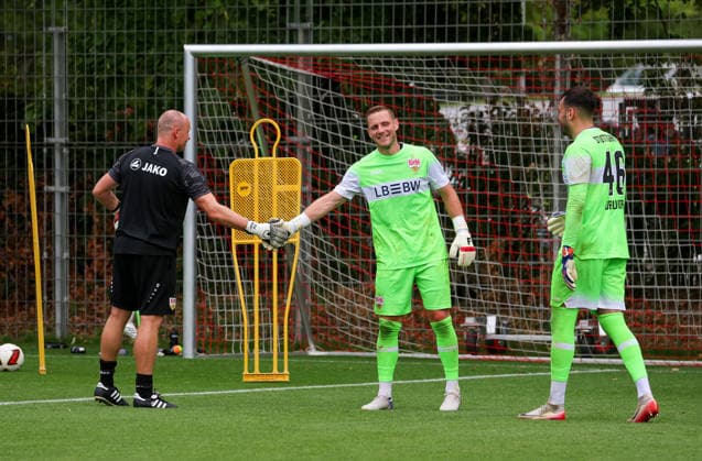 2026.07.16, Deutschland, Stuttgart, Fußball VfB Stuttgart Trainingsauftakt, Marius Funk *** July 16, 2026, Germany, Stuttgart, Soccer: VfB Stuttgart Starts Training, Marius Funk