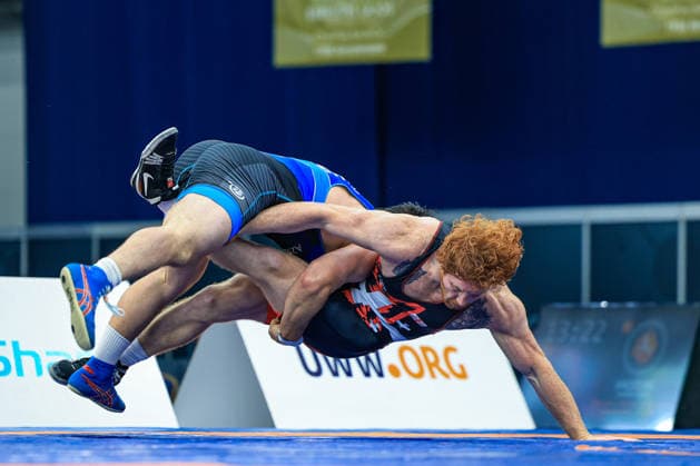 Wrestling Ranking Series Polyak & Janos & Istvan Memorial 79kg FS - Dzhabrail Gadzhiev (AZE) df. Luka Chkhitunidze (GEO) *** Wrestling Ranking Series: Janos Istvan Polyak Memorial, 79 kg Freestyle: Dzhabrail Gadzhiev (AZE) def. Luka Chkhitunidze (GEO) Copyright: xUnitedxWorldxWrestlingx xAmirrezx United World Wrestling Kadir C