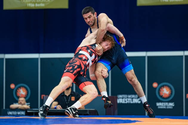 Wrestling Ranking Series Polyak & Janos & Istvan Memorial 79kg FS - Luka Chkhitunidze (GEO) df. Akhsarbek Gulaev (SVK) *** Wrestling Ranking Series: Janos Istvan Polyak Memorial, 79 kg Freestyle: Luka Chkhitunidze (GEO) def. Akhsarbek Gulaev (SVK) Copyright: xUnitedxWorldxWrestlingx xAmirrezx United World Wrestling Kadir C