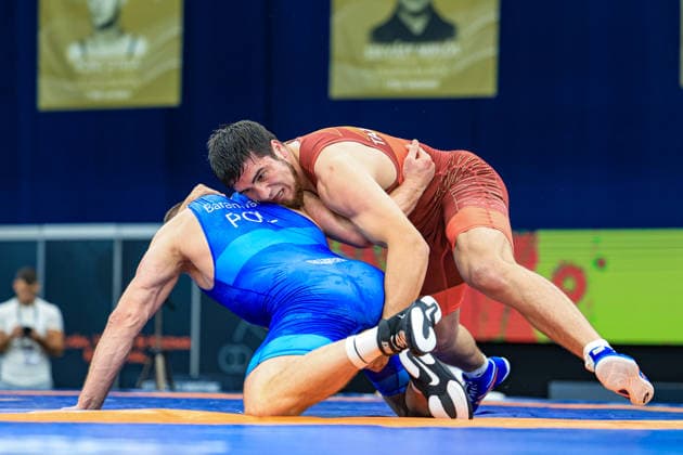 Wrestling Ranking Series Polyak & Janos & Istvan Memorial 97kg FS - Akhmed Magomed O Tazhudinov (BRN) df. Zbigniew Baranowski (POL) *** Wrestling Ranking Series: Janos Istvan Polyak Memorial, 97 kg Freestyle: Akhmed Magomed O. Tazhudinov (BRN) defeated Zbigniew Baranowski (POL) Copyright: xUnitedxWorldxWrestlingx xAmirrezx United World Wrestling Kadir C
