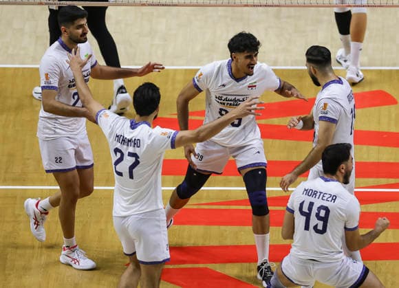 WomenÕs Volleyball Nations League - Belgrade 2026 Players of Iran react during the MenÕs Volleyball Nations League Pool 7 match between Germany and Iran at Belgrade Arena on July 16, 2026 in Belgrade, Serbia. Belgrade Serbia Copyright: xSrdjanxStevanovicx x