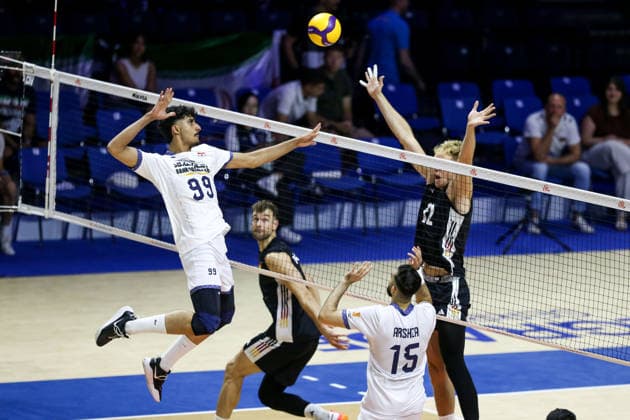 Iran v Germany - Men s Volleyball Nations League BELGRADE, SERBIA - JULY 16: Nima (99) of Iran in action during the Men s Volleyball Nations League match between Iran and Germany in Belgrade, Serbia on July 16, 2026. Filip Stevanovic Anadolu Belgrade Serbia. Editorial use only. Please get in touch for any other usage.  Copyright: x2026xAnadoluxFilipxStevanovicx