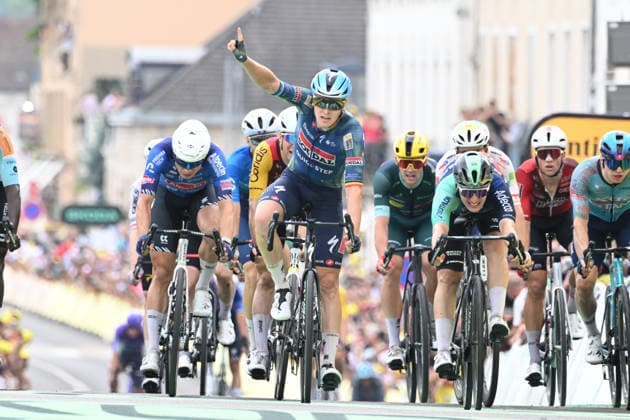 16-07-2026 Tour De France; Tappa 12, Circuito Magny Cours - Chalon Sur Saone; 2026, Soudal - Quick Step; 2026, Alpecin - Premier Tech; 2026, Decathlon - Cma Cgm; Merlier, Tim; Philipsen, Jasper; Kooij, Olav; Chalon Sur Saone; 