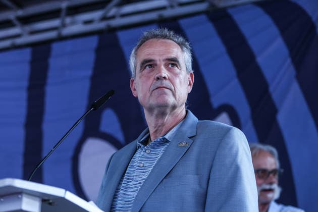 Fussball, 3.Liga Saison 2026 2027 Außerordentliche Mitgliederversammlung MSV Duisburg 16.07.2026, schauinsland-reisen-arena Christian Stiefelhagen (Vorstandsvorsitzender, MSV Duisburg) Duisburg schauinsland-reisen-arena Nordrhein-Westfalen Deutschland *** Sports, Soccer, 3rd Division, 2026–2027 Season; MSV Duisburg Extraordinary General Meeting, July 16, 2026, Schauinsland Reisen Arena, Christian Stiefelhagen, Chairman of the Board, MSV Duisburg, Duisburg, Schauinsland Reisen Arena, North Rhine-Westphalia, Germany