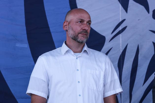 Fussball, 3.Liga Saison 2026 2027 Außerordentliche Mitgliederversammlung MSV Duisburg 16.07.2026, schauinsland-reisen-arena Jörg Kaiser (Vorstand MSV Duisburg) Duisburg schauinsland-reisen-arena Nordrhein-Westfalen Deutschland *** Sports, Soccer, 3rd Division, 2026–2027 Season; MSV Duisburg Extraordinary General Meeting, July 16, 2026, Schauinsland Reisen Arena; Jörg Kaiser, Board Member of MSV Duisburg, Duisburg, Schauinsland Reisen Arena, North Rhine-Westphalia, Germany