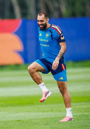 Spain national team, Nationalteam World Cup 16 07 2026 Borja Iglesias of Spain during the Spanish national team s training session at Melanie Lane Training Grounds, New Jersey, United States of America on July 16, 2026. Photo (PGS Photo Agency) New Jersey usa Copyright: xPGSxPhotoxAgencyx