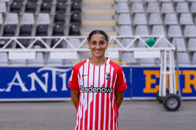 Ä°layda AcÄ±kgöz; SC Freiburg; 1.BL Frauen, Porträttermin 2026 2027 Freiburg Dreisamstadion Baden-Wuerttemberg Deutschland *** Ilayda Acikgöz, SC Freiburg 1, Women s Bundesliga, Profile Session 2026–2027, Freiburg, Dreisamstadion, Baden-Württemberg, Germany Copyright: xAA STEINSIEK.CHx