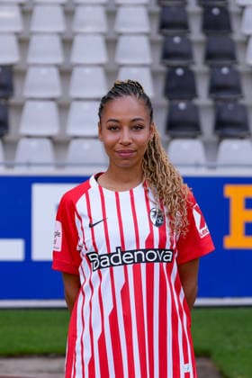 Nicole Ojukwu; SC Freiburg; 1.BL Frauen, Porträttermin 2026 2027 Freiburg Dreisamstadion Baden-Wuerttemberg Deutschland *** Nicole Ojukwu, SC Freiburg 1, Women s Bundesliga, Profile Session 2026–2027, Freiburg, Dreisamstadion, Baden-Württemberg, Germany Copyright: xAA STEINSIEK.CHx