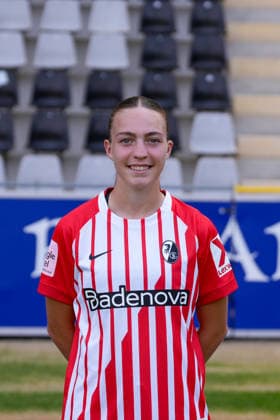 Nora Scherer; SC Freiburg; 1.BL Frauen, Porträttermin 2026 2027 Freiburg Dreisamstadion Baden-Wuerttemberg Deutschland *** Nora Scherer, SC Freiburg 1, Women s Bundesliga, Photo Shoot 2026–2027, Freiburg, Dreisamstadion, Baden-Württemberg, Germany Copyright: xAA STEINSIEK.CHx