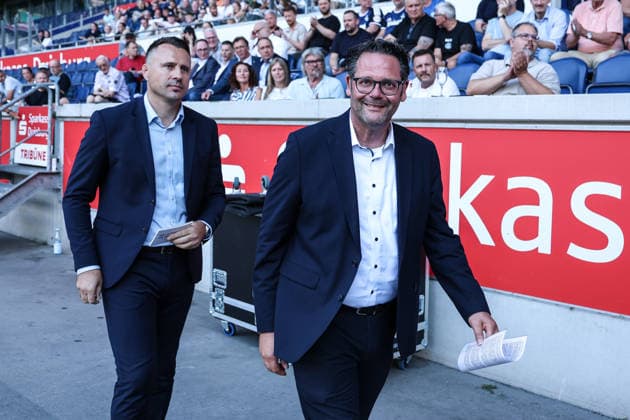 Fussball, 3.Liga Saison 2026 2027 Außerordentliche Mitgliederversammlung MSV Duisburg 16.07.2026, schauinsland-reisen-arena Hrvoje Vlaovic (Team Paradis), Jochen Taczkowski (Team Paradis) Duisburg schauinsland-reisen-arena Nordrhein-Westfalen Deutschland *** Sports, Soccer, 3rd Division Season 2026–2027 Extraordinary General Meeting of MSV Duisburg, July 16, 2026, Schauinsland Reisen Arena, Hrvoje Vlaovic (Team Paradis), Jochen Taczkowski (Team Paradis), Duisburg, Schauinsland Reisen Arena, North Rhine-Westphalia, Germany