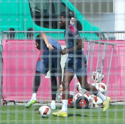 16.07.2026, FC Bayern Training , Saebenerstrasse Muenchen, Fussball, im Bild: Alphons Davies (FC Bayern Muenchen) *** July 16, 2026, FC Bayern Training, Saebenerstrasse, Munich, Soccer, Sports, Pictured: Alphons Davies, FC Bayern Munich