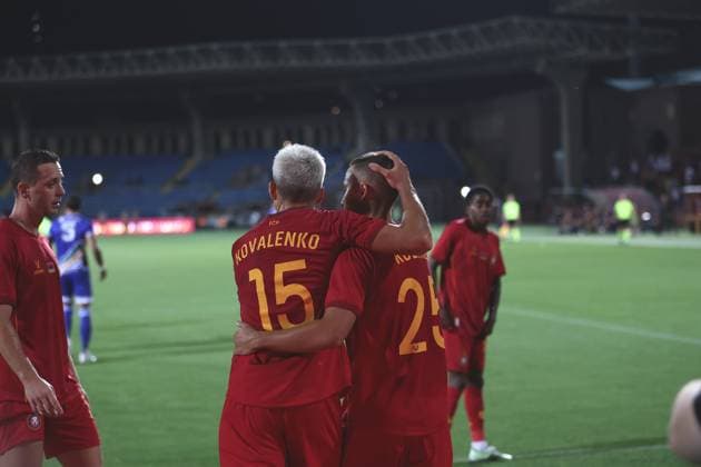 RECORD DATE NOT STATED UEFA Conference League: FC Pyunik v Marsaxlokk FC Daniil Kulikov and Mikhail Kovalenko during the UEFA Conference League match between FC Pyunik and Marsaxlokk FC at Republican Stadium after Vazgen Sargsyan in Yerevan, Armenia on July 16, 2026