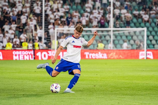 Roko Brajkovic seen during UEFA Europa League qualifying game between teams of MSK Zilina and Hajduk Split (Matej Sagan Ball Raw Images) Zilina Anton Malatinsky Stadium Slovakia Copyright: xMatejxSaganx DSC05278