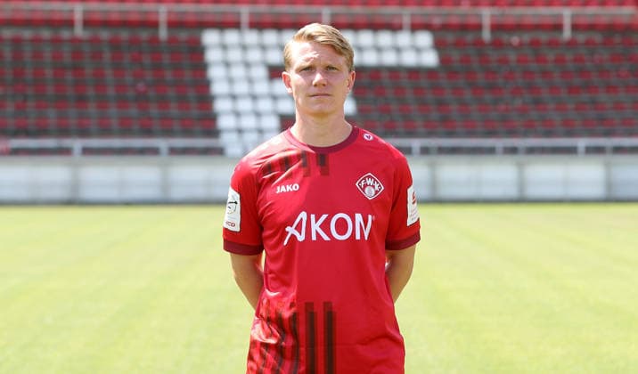 FC Würzburger Kickers; 3.Liga, Porträttermin 2026 2027, Philipp Ochs (FC Würzburger Kickers); 3.Liga, Porträttermin 2026 2027 Würzburg AKON ARENA Bayern Deutschland *** FC Würzburger Kickers, 3rd Division, Photo Shoot 2026–2027, Team Photo by Philipp Ochs; FC Würzburger Kickers, 3rd Division, Photo Shoot 2026–2027; Würzburg, AKON ARENA, Bavaria, Germany