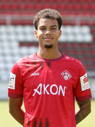 FC Würzburger Kickers; 3.Liga, Porträttermin 2026 2027, Jermain Nischalke (FC Würzburger Kickers); 3.Liga, Porträttermin 2026 2027 Würzburg AKON ARENA Bayern Deutschland *** FC Würzburger Kickers, 3rd Division, Photo Shoot 2026–2027, Team Photo: Jermain Nischalke; FC Würzburger Kickers, 3rd Division, Photo Shoot 2026–2027; Würzburg, AKON ARENA, Bavaria, Germany