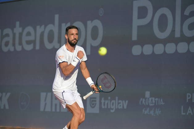 IPA86742884 - Damir Dzumhur (BIH) during the ATP, Tennis Herren - Plava Laguna Croatia Open in Umag - Dzumhur vs. Arnaldi, international tennis match in Umag, Croatia, July 16, 2026  Copyright: xMarcoxTodaro IPAxSportx xx 86742884