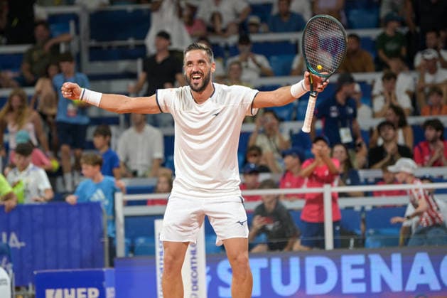 TENNIS - International Tennis Tournaments - ATP, Tennis Herren - Plava Laguna Croatia Open Umag - Dzumhur vs. Arnaldi Photo by IPA ABACAPRESS.COM86742891 - Damir Dzumhur (BIH) during the ATP - Plava Laguna Croatia Open in Umag - Dzumhur vs. Arnaldi, International Tennis Match in Umag, Croatia, July 16, 2026 Umago Croatia  Copyright: xIPAxSport ABACAx